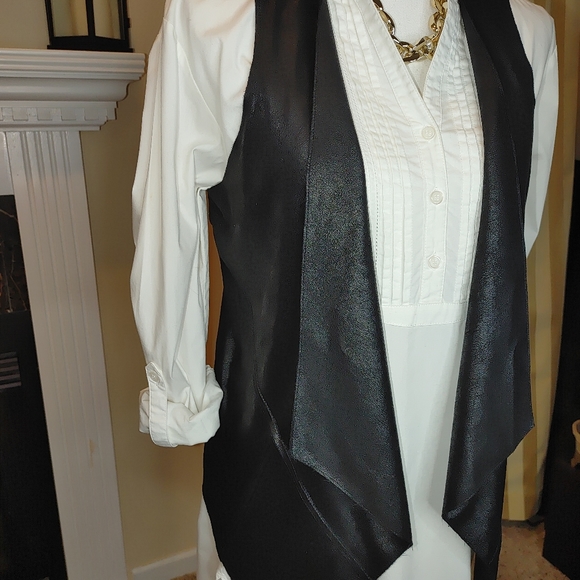 90's SW3 BESPOKE AVERY VEGAN LEATHER VEST S - Picture 3 of 6